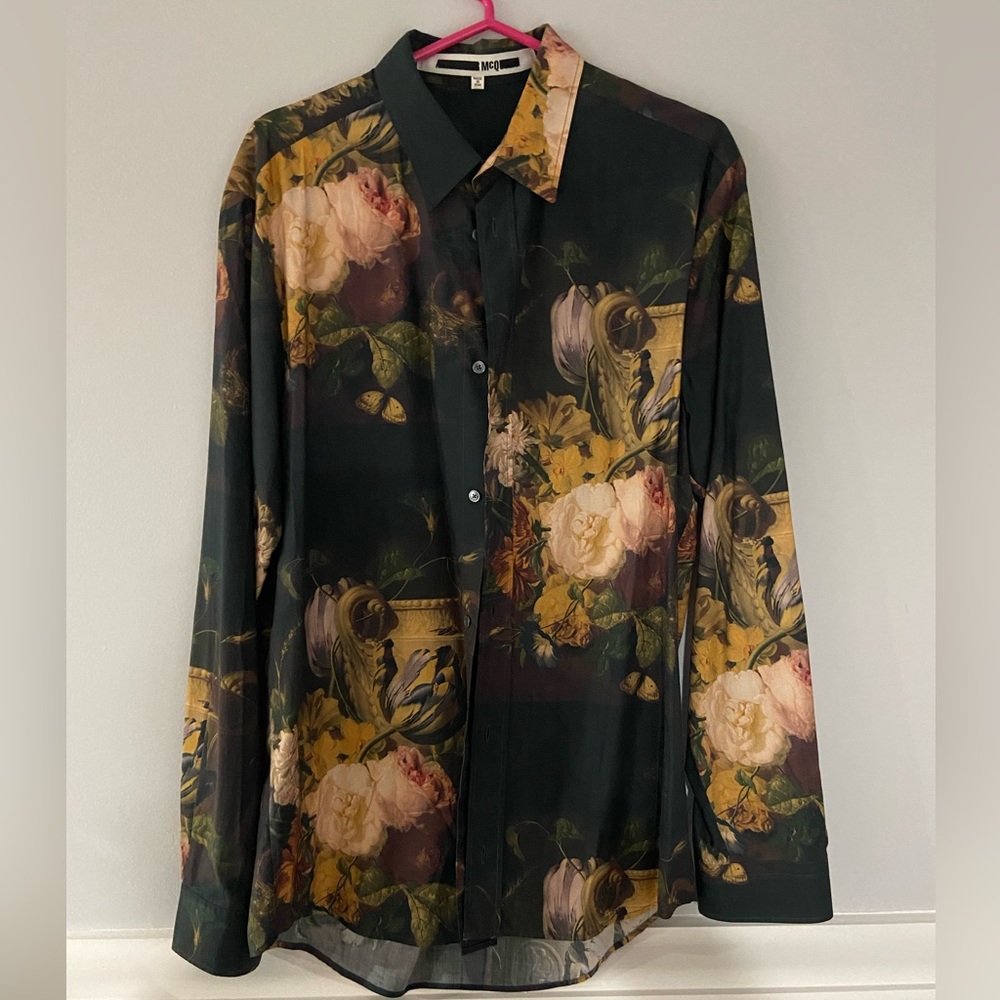 MCQ Alexander McQueen floral dress shirt